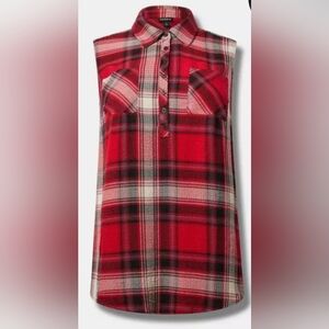 Torrid Flannel High Low Tank
